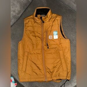 Carhartt Men's Tan Quilted Rain Defender Vest